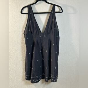 Free People Crushin On You Cotton Beaded Striped Dress